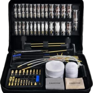 GLORYFIRE Gun Cleaning Kit Handgun Shotgun Pistol Cleaning Kit for All Guns with High-end Brass Brushes, Mops, Jags, Reinforced, Lengthened Rods and Gun Cleaning Snake&Ropes