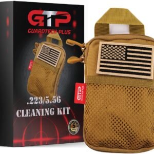 Gun Cleaning Kit .223/5.56- .223 Cleaning Kit & Rifle Cleaning Kit 5.56 - Complete Cleaning System with Brushes, Mop, Brass Jag, Bore Rope Cleaner, Rods & Patches,Molle Bag