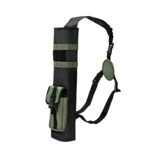 PSKOOK Archery Lightweight Back Arrow Quiver, Adjustable Quivers for Arrows with Molle System Shoulder Arrows Holder Hanged Target Shooting Quiver for Bow Hunting & Target Practice