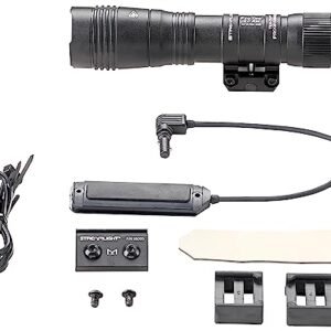 Streamlight 89009 ProTac 2.0 2000-Lumen Rail Mount High Lumen Tactical Rechargeable Long Weapon-Mounted Flashlight with Straight Pressure Switch, SL-B50 Battery Pack and USB-C Cord, Black