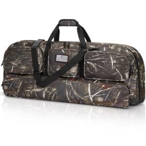 CVLIFE 37" Compound Bow Case, Bow Bag Soft Bow Case Compact Arrow Case with Thick Foam Padding, Includes Backpack Strap, Shoulder Straps Archery Bow Case with Arrow Pocket for Gear Protection, Camo