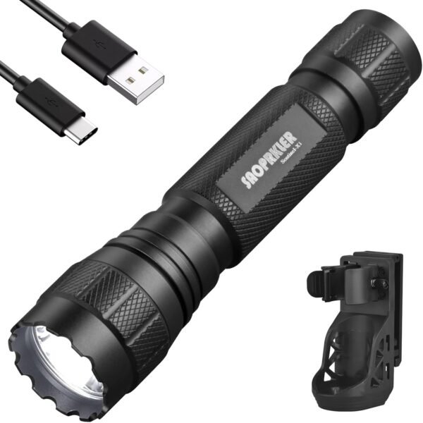 Tactical Flashlight 1200 High Lumen Duty Belt Flashlight for Law Enforcement, Premium Police Flashlight with Holster for Duty Belt,led flashlight Small christmas gifts for boyfriend-Sentinel-X1