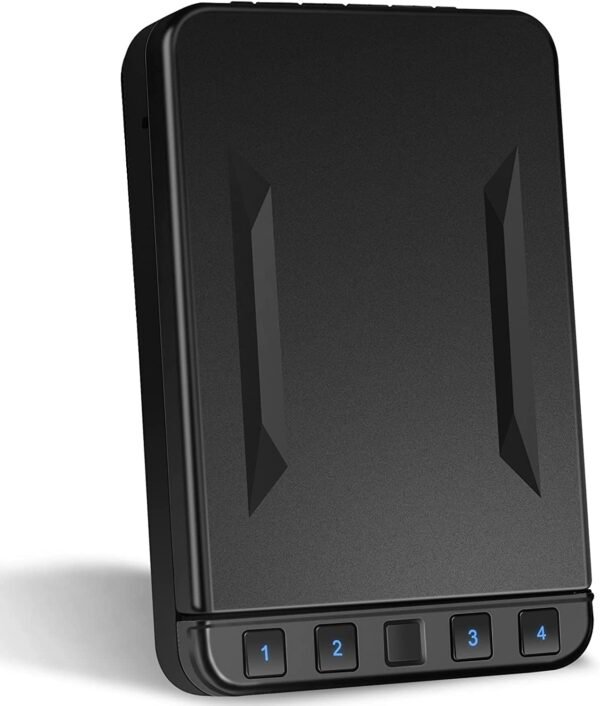 LANGGER V Gun Safe for Pistol, Quick Access Handgun Safe Firearm Lock Box, Gun Case for Home/Car/Travel