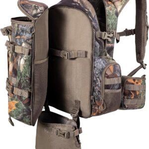 BLISSWILL Large Hunting Backpack with padded weapon for Bow Rifle Hunting Gear Accessories 40L(New leaf camouflage)