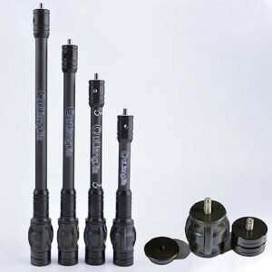 AMEYXGS Archery Bow Stabilizer 6" 8" 10" 12" Rod Balance Bar with Damping System and Weights Shock Absorber for Compound Bow Archery Accessory (6" Stabilizer)