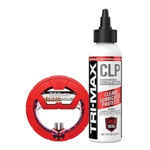 Real Avid Bore Cleaning Combo | Bore Boss Gun Cleaning System for .30cal + 4oz CLP | Gun Snake Rapid Pull Through Barrel & Bore Cleaning Cable w/Integrated Brush & Mop + CLP Gun Cleaner and Lubricant