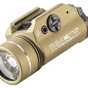 Streamlight 69266 TLR-1 HL 1000-Lumen Mounted Weapon Light with Rail Locating Keys, Flat Dark Earth