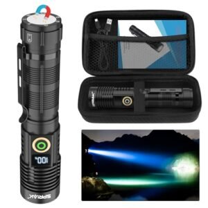 Rechargeable Flashlight High Lumens-12000LM Super Bright Magnetic Flash Light with Power Digital Display,3280Ft Long Range,Dimmable,Waterproof,Pocket Handheld Tactical LED Flashlights for Emergency