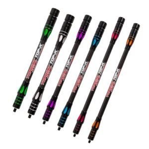 Lamehfyo Archery Bow Stabilizer 10 Inch 12 Inch 15 Inch Balance Side Bar Carbon Stabilizer System Damping Rods Shock Absorber for Compound Recurve Bow (15", Blue)