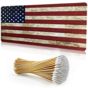 Thick Gun Cleaning Mat 24"x12" and 200PC Gun Cleaning Swabs 6", Gun Mat for All Handguns - Waterproof, Oil and Solvent Resistant - Non Slip, Durable Pistol Cleaning Mat for Cleaning