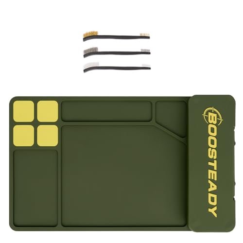 BOOSTEADY Gun Cleaning Mat - 15.9x9.8 Inch Anti-Slip Pistol Maintenance Mat With Magnetic Pad