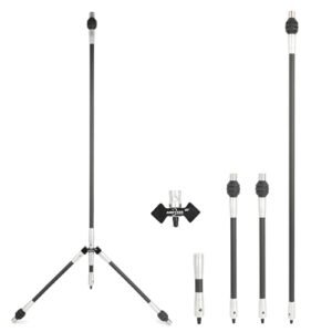 limaity Archery Bow Stabilizer Balance Bar Set 5" 12" 30" Balance Bar Stabilizer Rod Removable Pure Carbon Fiber Extension Pole Recurve Bow Compound Bow Stabilizer Accessories (Silver)
