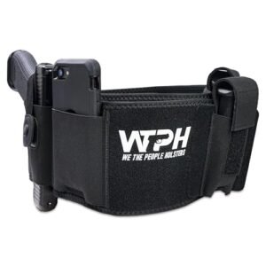 We The People Holsters - Universal Belly Band Holster for Concealed Carry - Gun Holster for Men & Women - Concealed Carry Belt Fits with Most Sub-Compact, Compact & Full-Sized Pistols - Medium - Right