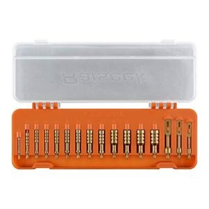 Raiseek Gun Cleaning Jags Slotted Tip Patch Holder Kit for Handgun Rifle .17 .22/.223 .30 .357 .40 .45 Cal 5.56MM 7.62MM 9MM