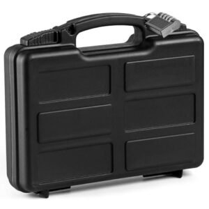 Prothens Hard Lockable Gun Cases for Pistols with Combination Lock | Handgun Case Lockable Box Travel Case Gun Lock Box | Pistol Case Hard Shell Waterproof Gun Lock for Pistols | Revolver Case