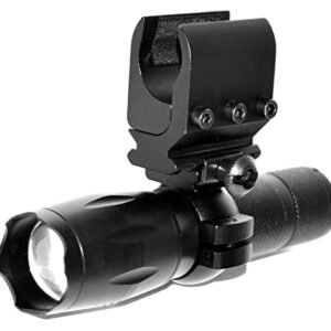 Trinity Tactical Flashlight with Mount Compatible with Mossberg Maverick 88 Pump 12 Gauge Single Rail Adapter Hunting Accessories.