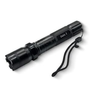 Guard Dog Diablo 2 Tactical Stun Gun with LED Flashlight for Self Defense – Police Strength Power, Concealed Technology, Rechargeable Battery, Free Holster & Car Charger Included