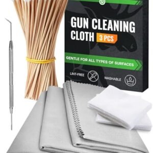 3 Pcs Lint Free Gun Cleaning Cloth - Essential Gun Cleaning Supplies for Effective Gun Cleaning and Polishing Gun Cleaning Rag, Gun Cleaning Patches, Gun Cleaning Swabs, Gun Cleaning Pick Included.