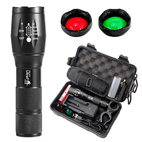 UltraFire A100 LED Tactical Flashlight: 800 Lumens, Multi-Color Lens...