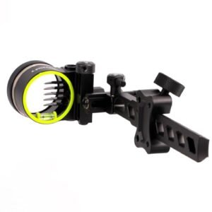 LWANO M2 Cpmpound Bow Sight - 5 Pin Archery Sight Short/Long Bar, Tool Less Windage & Elevation Adjustability, with 2X Magnification Sight Lens Kit
