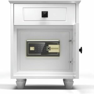 Bedside Gabinet Safe, Home Office, Password Safes Smart Fingerprints, Hidden Anti-Theft Safe, Double Alarm (Size: B)