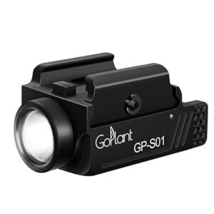 GOPLANT 1350 Lumens Compact Weapon Light Flashlight, Only LED Light Without Laser Aircraft Grade Aluminum Subcompact Pistol Light, Adjustable Rail-Mounted Handgun Light, Type-C Rechargeable (GP-S01)