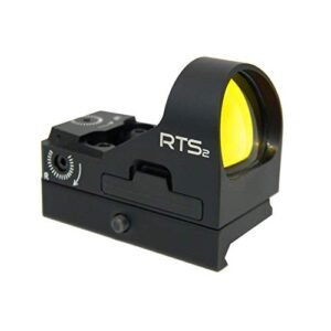 C-MORE Systems RTS2 6 MOA Red Dot Sight with Rail Mount, Black,RTS2RB-6