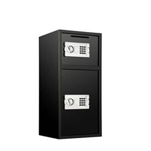 MVUYO Door Safe Deposit Box Secret Hidden Piggy Bank Steel Separate Storage Space Electronic Lock Use
