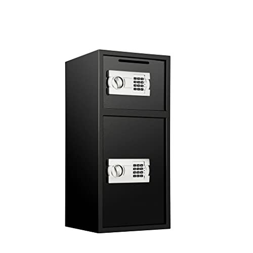 MVUYO Door Safe Deposit Box Secret Hidden Piggy Bank Steel Separate Storage Space Electronic Lock Use