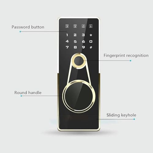 Gold Electronic Fingerprint Safe Box for Home, Gun, Cash & Jewelry - Image 4
