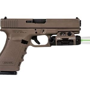 Viridian X5L Gen 3 Universal Green Laser, 500 Lumens Tactical Light and HD Camara, FDE, Fits: Most Railed Pistols