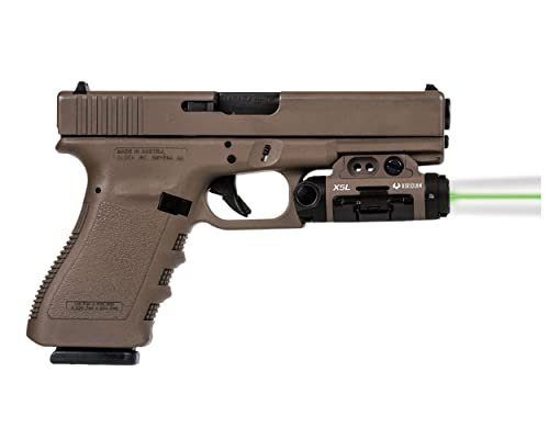Viridian X5L Gen 3 Universal Green Laser, 500 Lumens Tactical Light and HD Camara, FDE, Fits: Most Railed Pistols