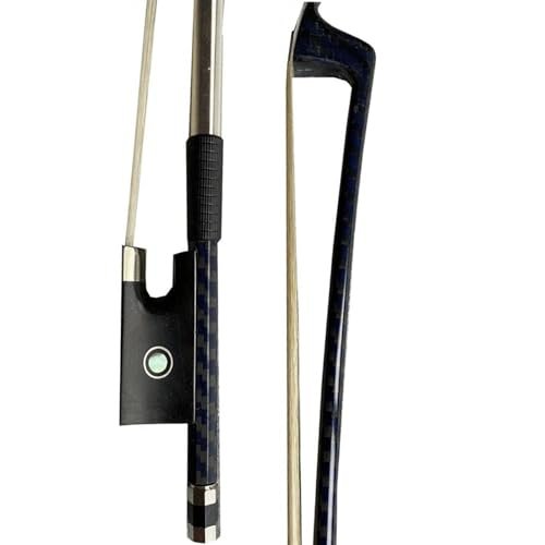 Violin 5pc Of Bow 4/4 Carbon Fiber Blue Plaid Blue Weave Bow For 4/4 Violin Well Balanced Violin Accessories