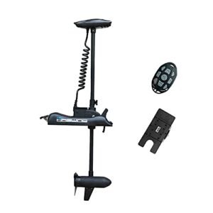 PARKHO HASWING Electric Trolling Motor – 24V 80LB 60 Inch Shaft Cayman Bow Mount Boat Fishing Saltwater Freshwater with Remote Control and Quick Release Bracket