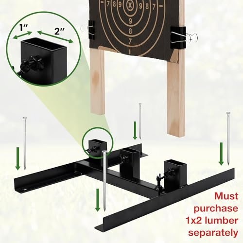 Adjustable Archery Target Stand Base with Clips and Ground Anchors - Image 2