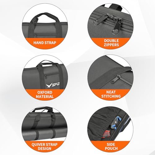 SPG Takedown Recurve Bow Case – Soft Double-Layer Archery Bag Black - Image 3