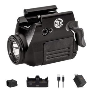 SureFire XSC Micro-Compact Tactical Flashlight for Sig Sauer P365 – 350 Lumen, IPX7 Waterproof, Dual-Mode Activation Bundle Set - Black