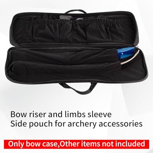 SPG Takedown Recurve Bow Case – Soft Double-Layer Archery Bag Black - Image 4