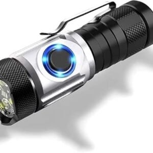 Lsrwhnyy Rechargeable Flashlight, LED Torch, Water Resistant, 4 Modes High/Medium/Low/Strobe, Indoor/Outdoor