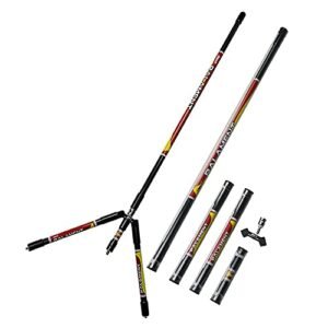MILAEM Carbon Fiber Bow Stabilizer Rod Set 30" 10" 4" Balance Bar Stabilizer Set Extension Pole Dampen Weight for Compound Bow Recurve Bow (PALAMENT)