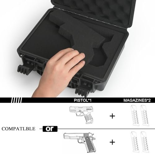 LOTOCASE TSA Approved Waterproof Pistol Case with Custom Foam Insert - Image 3
