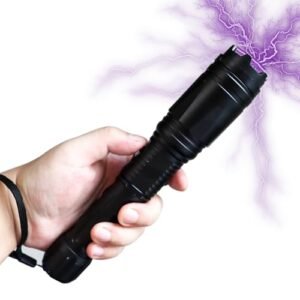kokodayo Tactical Stun Gun with High Brightness LED Self-Defense Flashlight - High Intensity, Long Lasting, Concealed Technology, Rechargeable Batteries, Car Charger and Home Charger Included