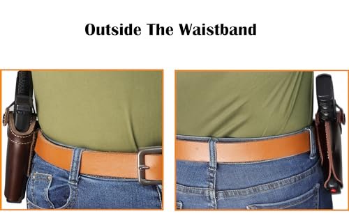 Premium OWB Leather Holster: Glock 17/19/43X, Taurus G2C, M&P Shield, Sig P365 RH Carry - Image 6