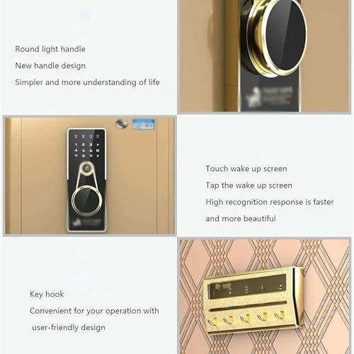 Gold Electronic Fingerprint Safe Box for Home, Gun, Cash & Jewelry - Image 6
