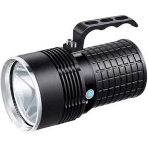 CGKs6anmU Rechargeable Searchlight Handheld LED Flashlight Tactical Flashlight with Handle Spotlight Ultra-Long Standby Electric Torch Hunting Gear