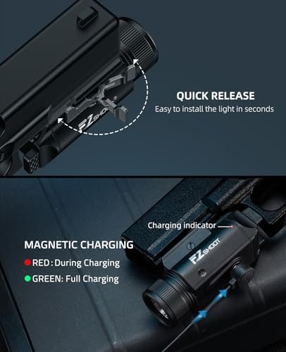 EZshoot 2400 Lumen Tactical Pistol Light Laser Combo with Strobe - Image 4