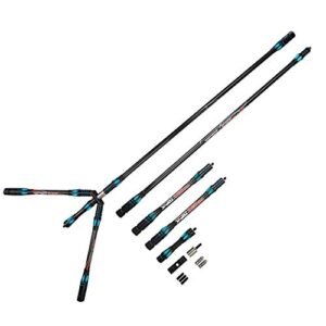 ZSHJGJR Archery Balance Bar Set Pure Carbon Fiber Balance Rod Stabilizer Include Main Rod Side Rod for Recurve Bow (Blue)