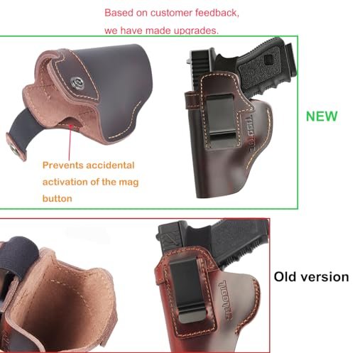 Premium OWB Leather Holster: Glock 17/19/43X, Taurus G2C, M&P Shield, Sig P365 RH Carry - Image 3