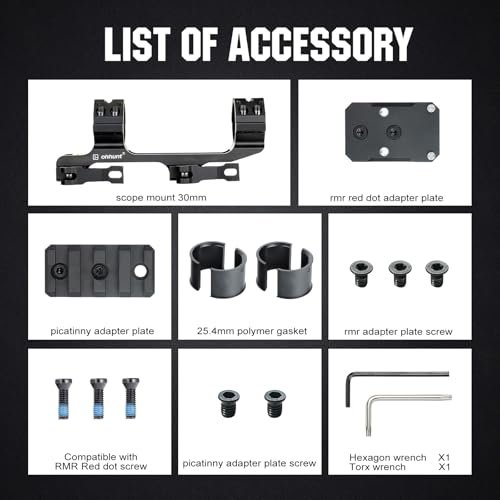 ohhunt Quick Release Scope Mount 1" 30mm with RMR Red Dot Adapter - Image 7