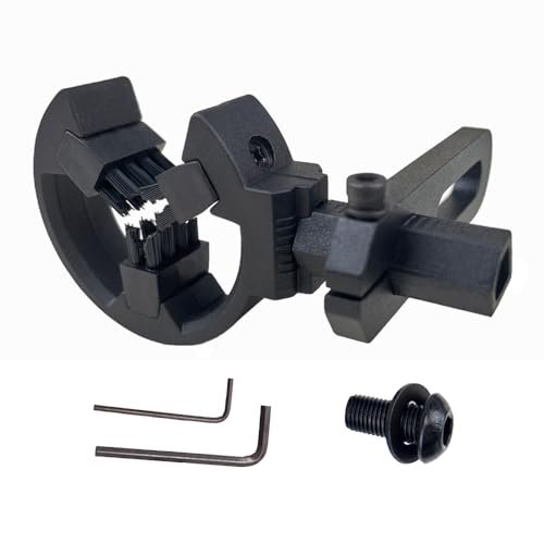 - QI HUO JU - Archery Whisker Biscuit Arrow Rest Capture Brush Arrow Rest for Compound Bow/Recurve Bow Right & Left Hand Hunting Shooting Targeting (Black)